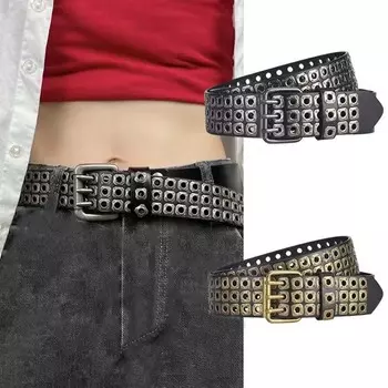 Пряжка из цинкового сплава с пряжкой унисекс в готическом стиле для джинсов, широкий ремень для поясов, подарки Vintage Golden