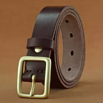 Пряжка из натуральной коровьей кожи в стиле ретро, ручная работа, ремень из натуральной коровьей кожи, универсальный ремень из джинсовой ткани в гонконгском стиле, простой женский ремень, повседневный Tide 103cm