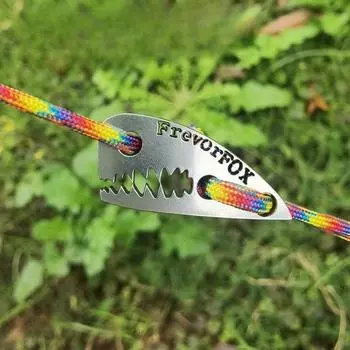 Пряжка из нержавеющей стали для ветровой веревки для кемпинговой палатки, регулируемая и противоскользящая, дизайн с 3 отверстиями серебряный