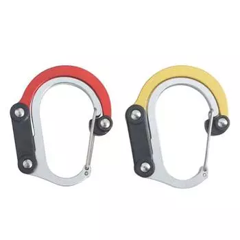 Пряжка-карабин Подвесная пряжка Прочная несущая нагрузка Нелегко деформируемый алюминиевый сплав Универсальный карабинный зажим D-типа чёрный