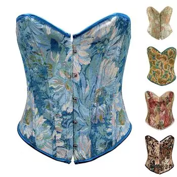 Пряжка Короткая Талия Рыбья Кость Трубка Горячая Девушка Живот Сборка Поддержка Грудь Корректирующая Одежда L светло-коричневого