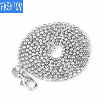 Пряжка-лобстер, цепочка из волнистых бусин, круглая цепочка из бисера, женская медная хромированная цепочка