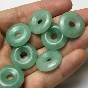 Пряжка Мира Зеленый Авантюрин Хуайгу Ручная работа Халцедон 20mm [1] Ping An Buckle-Green Dongling