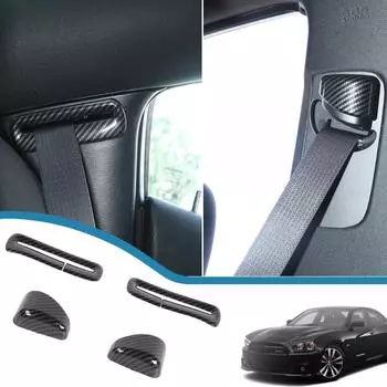 Пряжка ремня безопасности автомобильного сиденья, декоративная крышка, наклейки для Dodge Charger Chrysler 300C 2011-2023, внутренние молдинги серебряный