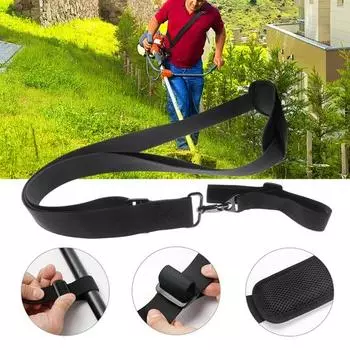 Пряжка ремня триммера, нескользящая регулируемая антикоррозийная фиксация гуманизированного дизайна, нейлоновый ремень для газонокосилки, газонокосилки, двора чёрный