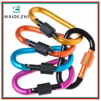 Пряжка с крючком и винтом, D-образная застежка-карабин, брелок для ключей, наборы для кемпинга, спортивная пряжка для веревки, пряжка для чашки с водой, инструмент для скалолазания HD911-Green