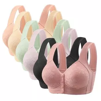 Пряжка спереди для мам среднего и пожилого возраста нижнее белье женское большого размера без стальных вставок бюстгальтер с тонкими дырочками чашечки жилет бюстгальтер 36/80C