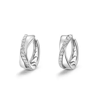 Пряжки для ушей с крестообразной инкрустацией из бриллиантов, не снимая серьги во время сна