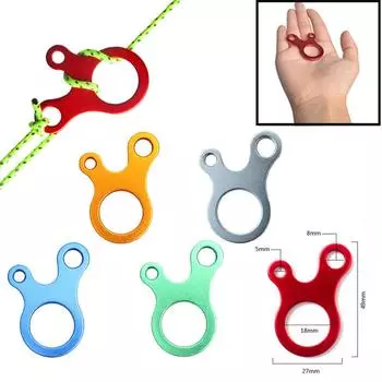 Пряжки для веревки для палатки, 3 отверстия, уличная палатка для кемпинга, ветровая веревка, пряжка, натяжитель из алюминиевого сплава, шнур для палатки, застежка-крючок Silver 10pcs