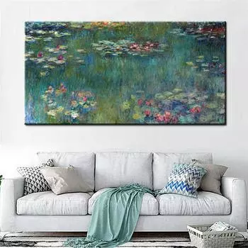 Пруд с лотосом, кувшинка, пейзаж, большая 5D DIY алмазная живопись, полная круглая дрель, вышивка, мозаика, рукоделие, домашний декор 30x60CM