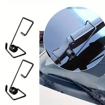 Пружина вспомогательного рычага стеклоочистителя, улучшенный инструмент для очистки лобовых стекол автомобиля, инструмент для чистки лобовых стекол. 2pcs чёрный