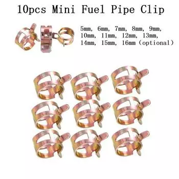 Пружинные зажимы для топливных шлангов, водопроводных труб, 10 шт., силиконовый шланг, дополнительный зажим 516 мм 5mm
