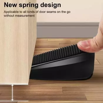 Пружинный дверной упор, клиновой настенный протектор, прочный, регулируемый по высоте, противоскользящий, резиновый, ветрозащитный, не требующий сверления, противоударный напольный дверной упор