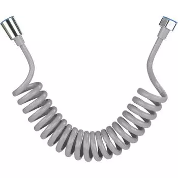 Пружинный гибкий шланг для душа, подходит для смесителей для ванной комнаты, ручных душей, смесителей для раковины, душевых леек - 3 м (серый)