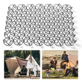 Пружинный изоляционный коврик Теплоизоляционная подушка Теплоизоляционная подушка Термостойкий коврик для горячих блюд, кастрюль и сковородок для кемпинга на открытом воздухе чёрный