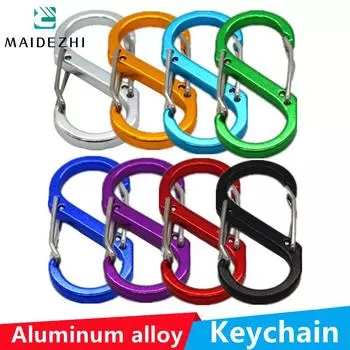 Пружинный крючок, карабин из алюминиевого сплава, пружинная застежка, открытый рюкзак, брелок для кемпинга, инструменты для рыбалки, пряжка с замком, защелкивающийся зажим 2 pcs