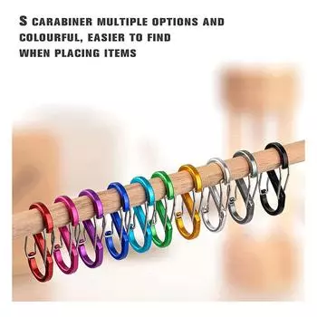 Пружинный крючок, карабин из алюминиевого сплава, пружинная застежка, открытый рюкзак, брелок для кемпинга, инструменты для рыбалки, пряжка с замком, защелкивающийся зажим 2 PCS