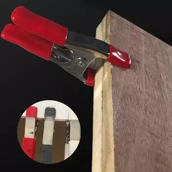 Пружинный зажим, профессиональный нескользящий прочный зажим для фона из высокоуглеродистой стали, бытовые принадлежности красный