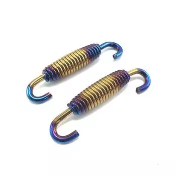 Пружины выхлопной трубы из нержавеющей стали Титановые глушители Цветной соединитель выхлопной трубы Двойные крючки Мотоциклетная пружина