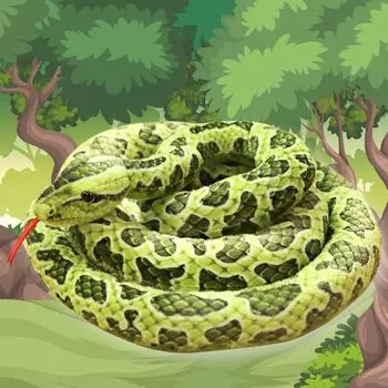 Прыгающая Гусеница Змея Мягкая Игрушка Змея Товары Игрушка Змея Игрушка Фигурка Змеи (Зеленый 90см)