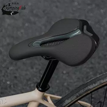 Прыгающая рыба подушка сиденья велосипеда удобное седло сиденье горного велосипеда амортизация утолщенное сиденье велосипед велоспорт велосипед подходящий one size fits all чёрный