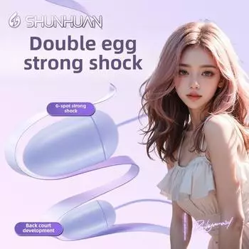 Прыгающее яйцо частоты Двойная шоковая стимуляция Флиртующее прыгающее яйцо Женский мастурбатор Взрослые эротические секс-продукты single