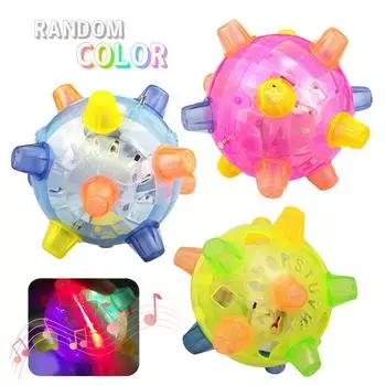 Прыгающие чистящие зубы для игр с музыкой интерактивные жевательные игрушки товары для животных прыгающий мяч игрушка для собак разноцветный