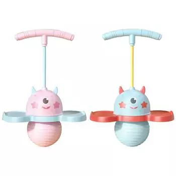 Прыгающие шарики с ручкой Pogo Ball, взрывозащищенные, противоскользящие, для детей и взрослых розовый
