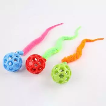 Прыгающий мяч с хвостом, игрушка для кошек, интерактивная игрушка для кошек, красочные прыгающие мячи, игрушки-головоломки, игрушки для кошек, устойчивые к укусам, товары для животных