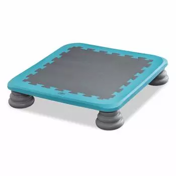 Прыжковая доска RiZKiZ 65 x 65 см. Прыжки на батуте. Использование в помещении. Грузоподъемность 100 кг. Прыжки. Чувство равновесия. Тренировка силы корпуса. Тихая безопасность. Фитнес.