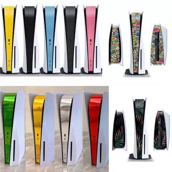 PS5 Матовая черная мультяшная защитная боковая наклейка TN-PS5SDQB-0062