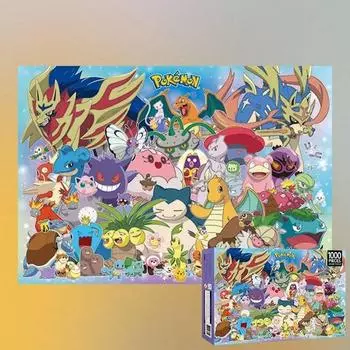 (PS) Коллекция пазлов Pokemon с персонажами 1000 деталей, популярные корейские пазлы