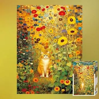 (PS) Пазл Климт Густав Мокко Знаменитый кот Кот 500 деталей, популярные корейские пазлы