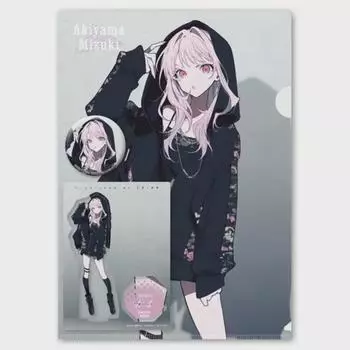 Pseka Akiyama Mizuki Jojo Town Полный набор Акриловая банка Значок Файл Proceski