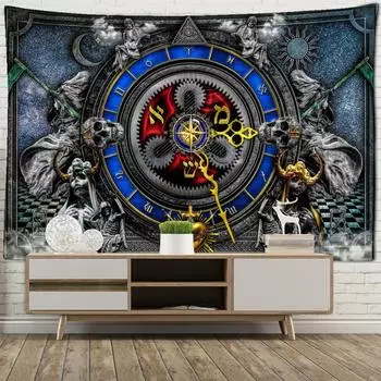 Психоделический гобелен Таро загадочный хиппи искусство настенный тапиз декор общежития фоновая ткань 95x70cm