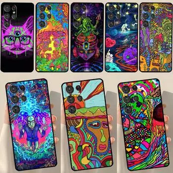 Психоделический триповый художественный чехол для Samsung Galaxy S23 S21 S22 Ultra Plus S20 FE Note 20 Note 10 S8 S9 S10 Plus Cover Galaxy S9