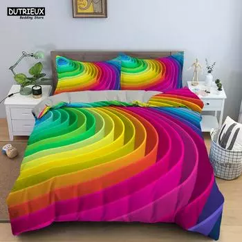Psychedelic Digital Printing Bedding Set 3D Duvet Cover Set Microfiber Adults Women Single Queen King Twin Full Size Duvet Cover EU single(135x200cm)