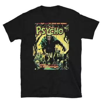 Psycho Comic No 11, март 1973 г., черная футболка унисекс с короткими рукавами S