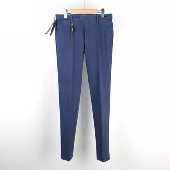 PT01 Брюки с боковой полосой и цепочкой Брюки темно-синие TU650340