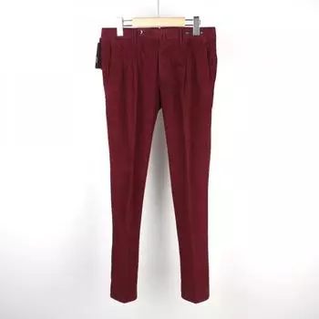 PT01 Брюки Вельветовые брюки с двойными складками Бордовые PU170682