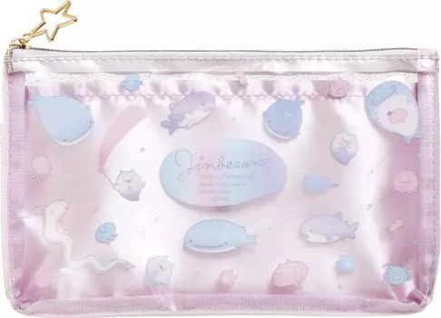 PT11101 clear flat pen pouch Jinbee-san