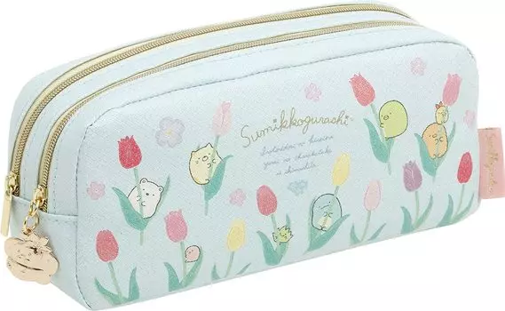 PT11601 Сумочка-ручка Sumikkogurashi and Flower Twin на молнии Сад Зассу Юсея