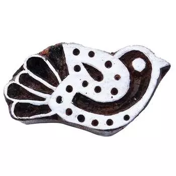 Птица Декоративный Коричневый Блок Деревянные Текстильные Штампы Деревянный Блок Печати 2.5 to 3 x 1.5 Inches коричневый