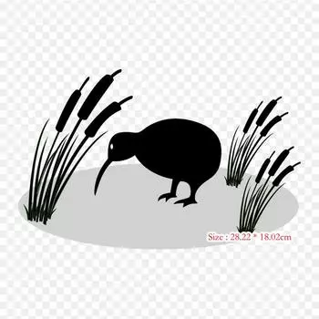 Птица киви, мультяшная птица, маленькая пятнистая киви, термотрансферная печать, виниловые нашивки, наклейки для одежды, аппликации «сделай сам», моющиеся нашивки