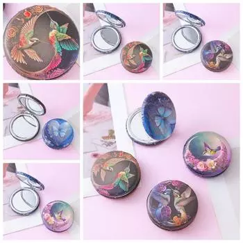 Птица Круглое карманное зеркало Бабочка Откидное складное зеркало INS Складное косметическое зеркало для путешествий 1pc Style D