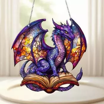 Птица Ловец Солнца Акриловая Цветная Сова Ловец Солнца 2D Многоцветный Животное Подвеска H