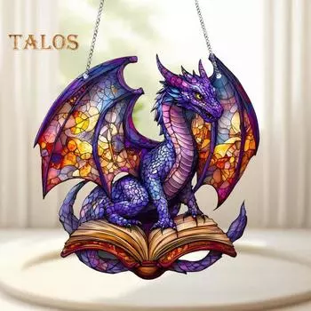 Птица Ловец Солнца Акриловый Красочный Сова Ловец Солнца 2D Многоцветный Животный Подвесной Украшение для Окна Веранды Уличный Декор Сада A