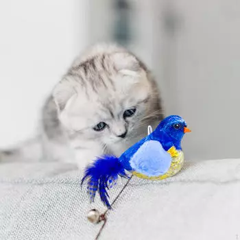 Птица пищащая кошка сенсорная активируемая игрушка котенок реалистичная подвеска на дверь для котят котята Orange