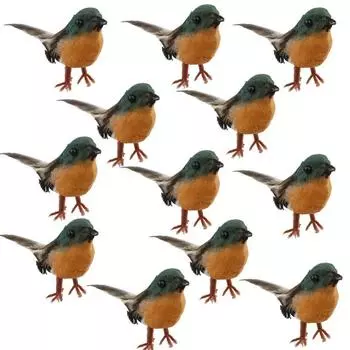 Птица Робин Рождественская елка Декор Ремесло Искусственные перья Птицы Поддельные пенопластовые птицы Миниатюрные поделки Садовый орнамент Украшение для дома