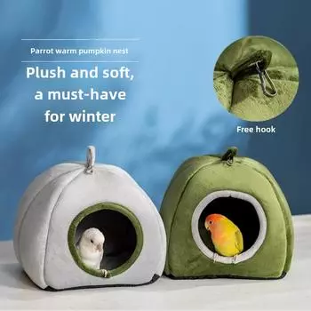 Птичье гнездо попугай зимнее теплое гнездо попугай осенне-зимнее гнездо хлопковое гнездо зимнее теплое гнездо попугай сон хлопковое гнездо серый